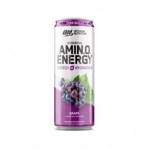 Optimum Nutrition ESSENTIAL AMIN.O. ENERGY+ Electrolytes Sparkling Grape 355ml * 12 Cans (12 Servings) Sverige | 576DPTVIW