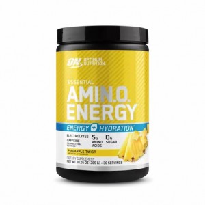 Optimum Nutrition Essential AMIN.O. ENERGY + Electrolytes Pineapple Twist 0.63 lb (30 Servings) Sverige | 790QZWYMC