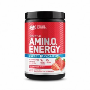 Optimum Nutrition Essential AMIN.O. ENERGY + Electrolytes Strawberry Burst 0.63 lb (30 Servings) Sverige | 635EFZORG