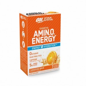 Optimum Nutrition Essential AMIN.O. ENERGY + Electrolytes Tangerine Wave 7 Stick Packs (7 Servings) Sverige | 923EBNQYH