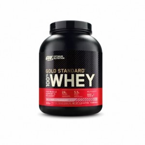 Optimum Nutrition GOLD STANDARD 100% WHEY™ Delicious Strawberry 5 lb (73 Servings) Sverige | 981KMIEZA