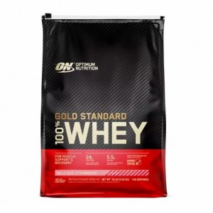 Optimum Nutrition GOLD STANDARD 100% WHEY™ Delicious Strawberry 10 lb (146 Servings) Sverige | 520KHUQTV