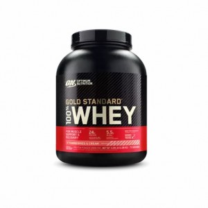 Optimum Nutrition GOLD STANDARD 100% WHEY™ Strawberries & Cream 5 lb (73 Servings) Sverige | 312WOZTBU