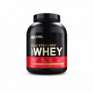 Optimum Nutrition GOLD STANDARD 100% WHEY™ Strawberry Banana 5 lb (75 Servings) Sverige | 062ZBVFTC