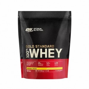 Optimum Nutrition Gold Standard 100% Whey Protein Powder Banana Cream 450 grams (15 Servings) Sverige | 178RXLMIT