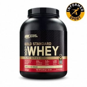 Optimum Nutrition Gold Standard 100% Whey - Elite Series Vanilla Ice Cream 2.27 kg (77) Sverige | 987YEMVIF