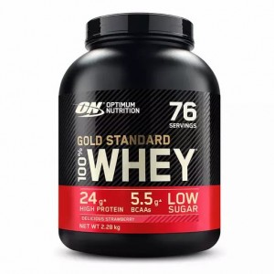 Optimum Nutrition Gold Standard 100% Whey Protein Powder Delicious Strawberry 2.28 kg (76 Servings) Sverige | 897TDOVJW