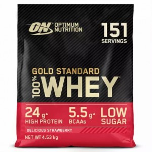 Optimum Nutrition Gold Standard 100% Whey Protein Powder Delicious Strawberry 4.53 kg (151 Servings) Sverige | 501YSBRZH