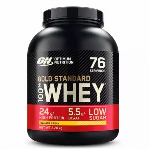 Optimum Nutrition Gold Standard 100% Whey Protein Powder Banana Cream 2.28 kg (76 Servings) Sverige | 851TRFNHL