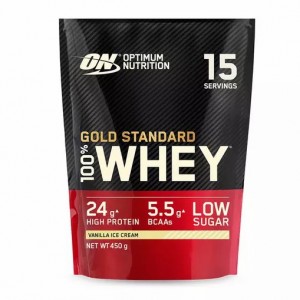 Optimum Nutrition Gold Standard 100% Whey Protein Powder Vanilla Ice Cream 450 grams (15 Shakes) Sverige | 041OUHAYD