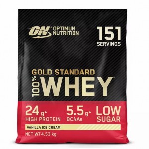 Optimum Nutrition Gold Standard 100% Whey Protein Powder Vanilla Ice Cream 4.53 kg (151 Servings) Sverige | 928QRJZLY