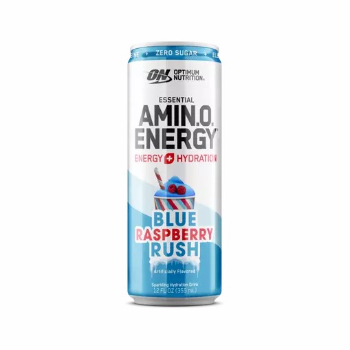 Optimum Nutrition ESSENTIAL AMIN.O. ENERGY+ Electrolytes Sparkling *new* Blue Raspberry Rush 355ml * 12 Cans (12 Servings) Sverige | 425VUWJKT