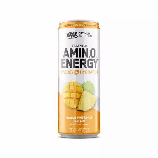 Optimum Nutrition ESSENTIAL AMIN.O. ENERGY+ Electrolytes Sparkling Mango Pineapple Lime 355ml * 12 Cans (12 Servings) Sverige | 329UBEAZF