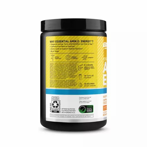 Optimum Nutrition Essential AMIN.O. ENERGY + Electrolytes *new* Sun-kissed Citrus 0.63 lb (30 Servings) Sverige | 480RGXAIL