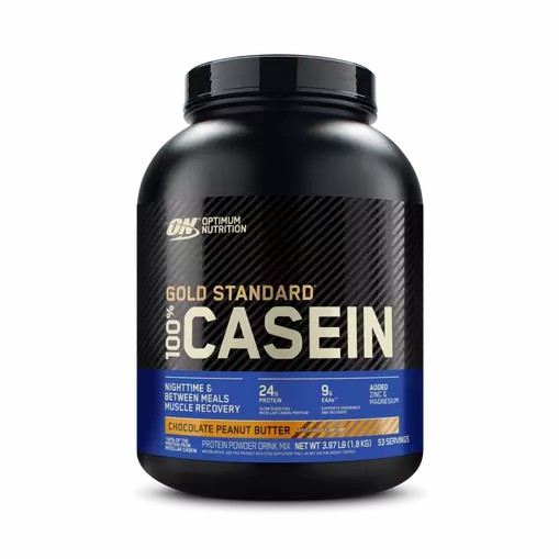 Optimum Nutrition GOLD STANDARD® 100% Casein Chocolate Peanut Butter 4 lb (53 Servings) Sverige | 754QNVTBK