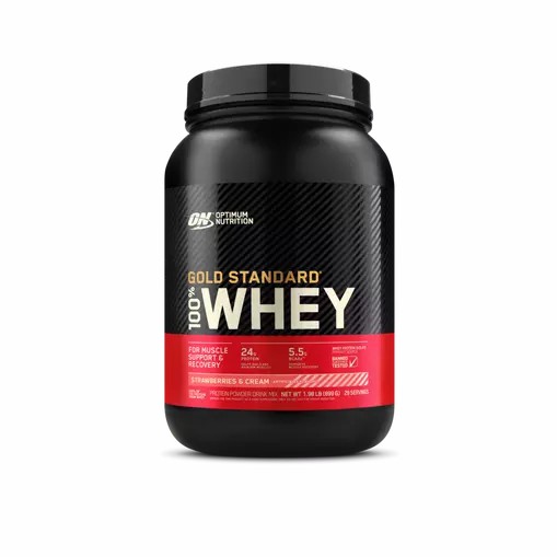 Optimum Nutrition GOLD STANDARD 100% WHEY™ Strawberries & Cream 2 lb (29 Servings) Sverige | 569PSQGIA