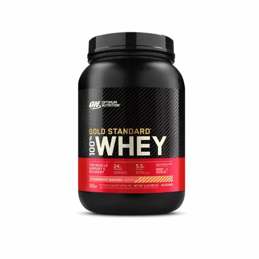 Optimum Nutrition GOLD STANDARD 100% WHEY™ Strawberry Banana 2 lb (30 Servings) Sverige | 058SNBMXQ