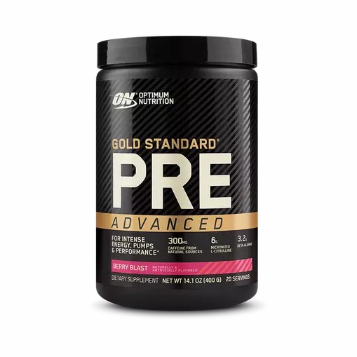 Optimum Nutrition GOLD STANDARD® Pre Advanced Berry Blast 0.88 lb (20 Servings) Sverige | 759IFWLAC