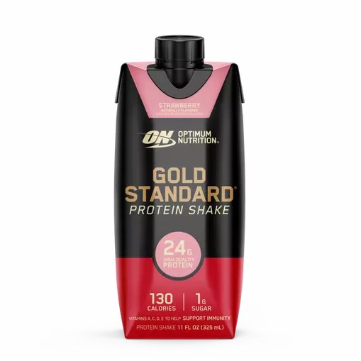 Optimum Nutrition GOLD STANDARD® Ready To Drink Protein Shake *new* Strawberry 12 Cartons (12 Servings) Sverige | 421EVZWKI