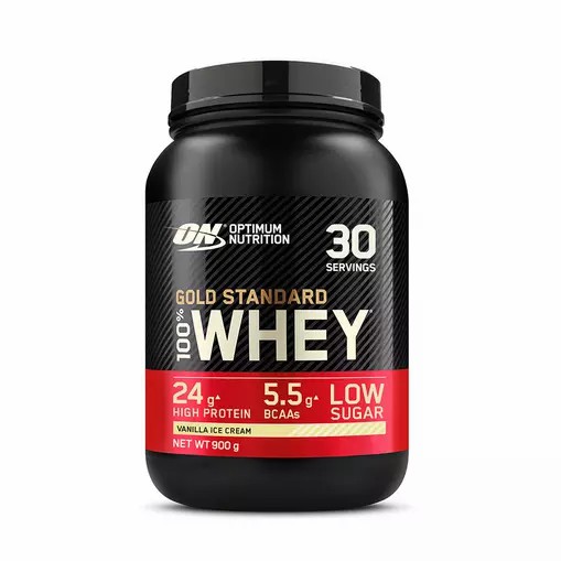 Optimum Nutrition Gold Standard 100% Whey Protein Powder Vanilla Ice Cream 900 grams (30 Servings) Sverige | 031WQUPAG