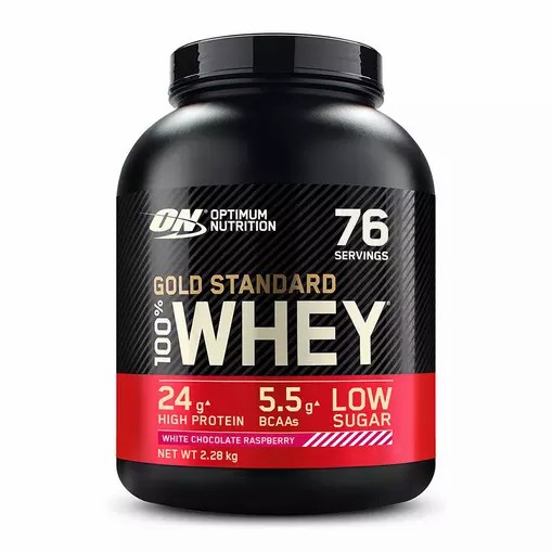 Optimum Nutrition Gold Standard 100% Whey Protein Powder White Chocolate Raspberry 2.28 kg (76 Servings) Sverige | 726UWOHGS