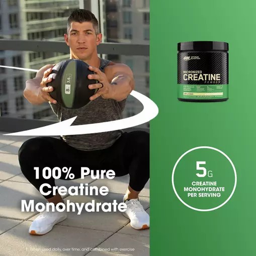 Optimum Nutrition Micronized Creatine Powder Unflavored 0.66 lb (60 Servings) Sverige | 923RDGFLY