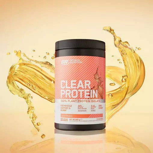 Optimum Nutrition ON Clear Protein 100% Plant Protein Isolate Juicy Peach 280 grams (10 Servings) Sverige | 093WRHOJV