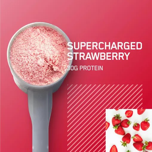 Optimum Nutrition PLATINUM HYDROWHEY™ Supercharged Strawberry 1.76 lb (20 Servings) Sverige | 496AMYHKP