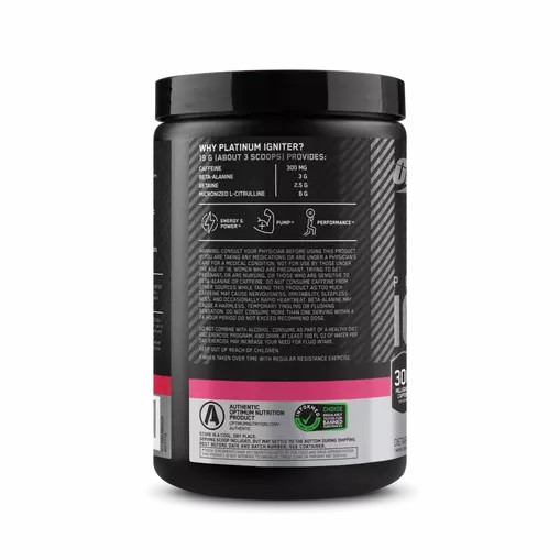 Optimum Nutrition Platinum Igniter Berry Lemonade Blast 0.84 lb (20 Servings) Sverige | 845FHAKDW