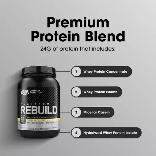 Optimum Nutrition Platinum Rebuild Vanilla Buttercream 1.63 lb (20 Servings) Sverige | 249SBAZCG