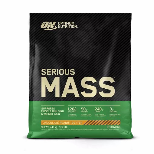 Optimum Nutrition Serious Mass Chocolate Peanut Butter 5.45 kg (16 Servings) Sverige | 921OANRBG