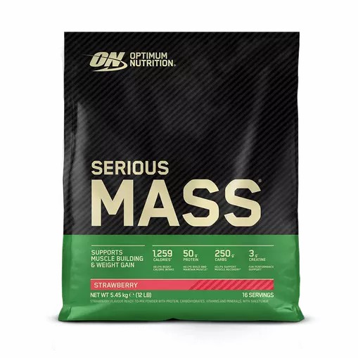 Optimum Nutrition Serious Mass Strawberry 5.45 kg (16 Servings) Sverige | 073AGPSOQ